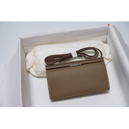 Replica Hermes Taupe Clic H 21 Charm Bag