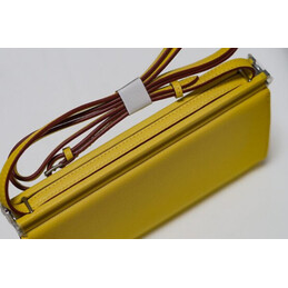 Replica Hermes Yellow Clic H 21 Flower Charm Bag