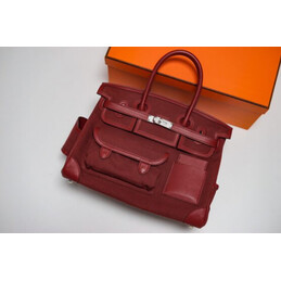 Replica Hermes Burgundy Cargo Birkin 35 Bag