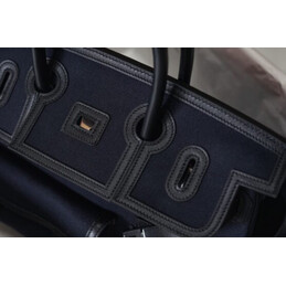 Replica Hermes Black Cargo Birkin 35 Palladium Hardware Bag