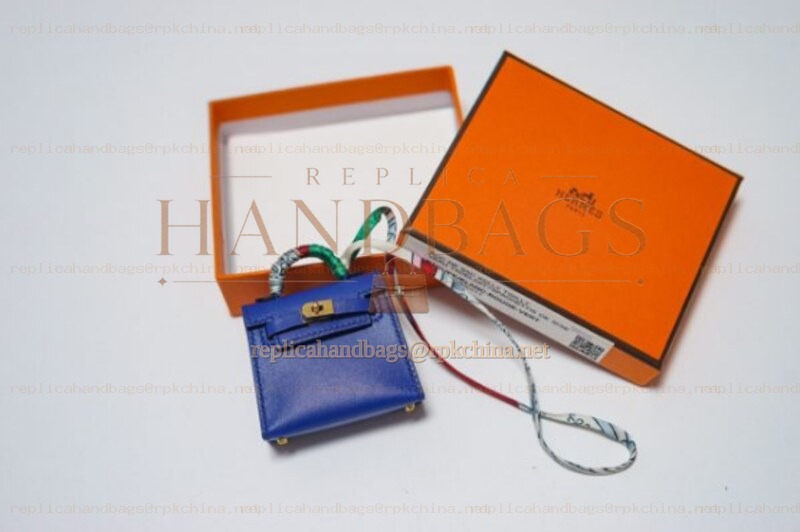 Replica Hermes Blue Kelly Mini Charm
