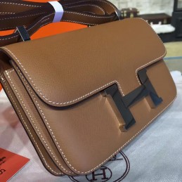 Replica Hermes Taupe Brown Constance 24 Palladium Hardware Bag