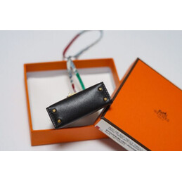 Replica Hermes Black Kelly Mini Charm Palladium Hardware