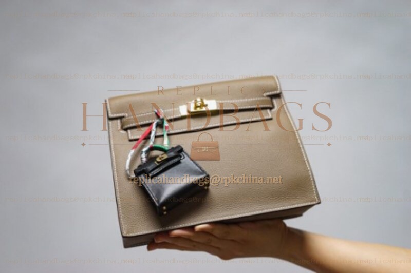 Replica Hermes Taupe Kelly Danse Bag