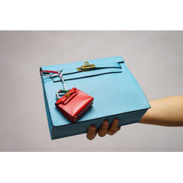 Replica Hermes Light Blue Kelly Danse Mini Charm Bag
