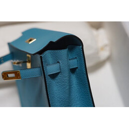 Replica Hermes Light Blue Kelly Danse Mini Charm Bag