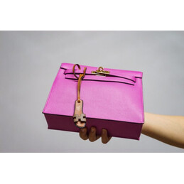 Replica Hermes Pink Kelly Danse Charm Bag