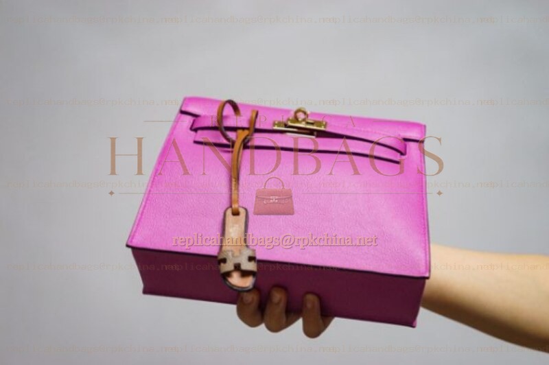 Replica Hermes Pink Kelly Danse Charm Bag