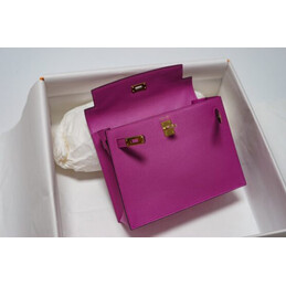 Replica Hermes Pink Kelly Danse Charm Bag