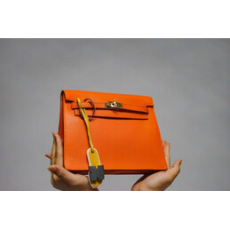 Replica Hermes Orange Kelly Danse Charm Bag