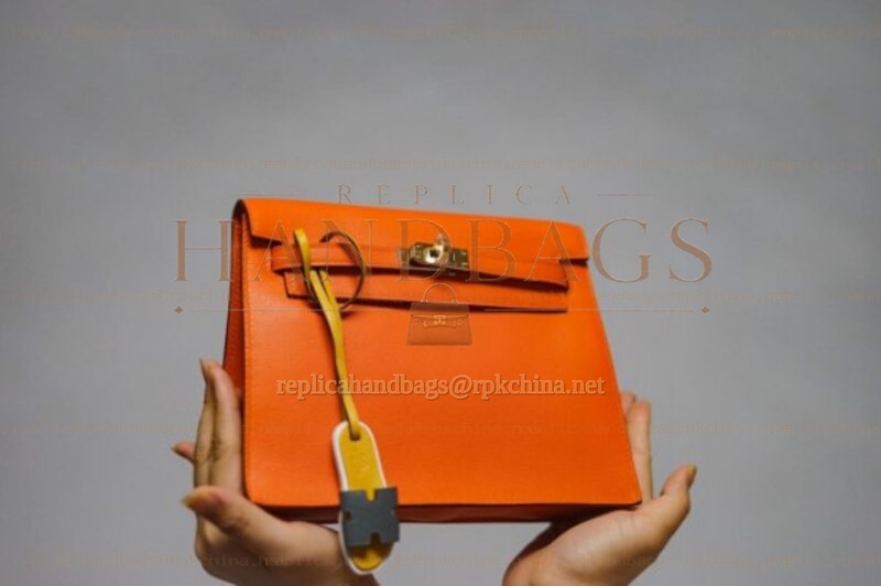 Replica Hermes Orange Kelly Danse Charm Bag