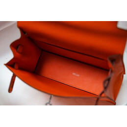 Replica Hermes Orange Kelly Danse Flower Charm Bag