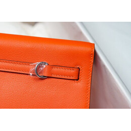 Replica Hermes Orange Kelly Danse Flower Charm Bag