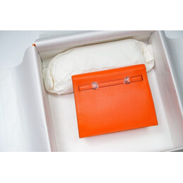 Replica Hermes Orange Kelly Danse Flower Charm Bag