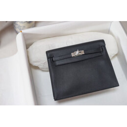 Replica Hermes Black Kelly Danse Palladium Hardware Bag