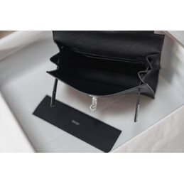 Replica Hermes Black Kelly Danse Palladium Hardware Bag
