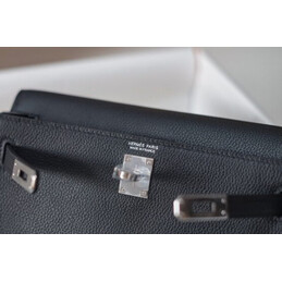 Replica Hermes Black Kelly Danse Palladium Hardware Bag
