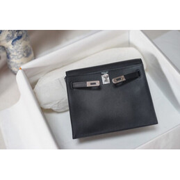 Replica Hermes Black Kelly Danse Palladium Hardware Bag