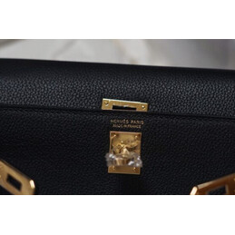 Replica Hermes Black Kelly Danse Gold Hardware Bag