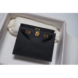 Replica Hermes Black Kelly Danse Gold Hardware Bag