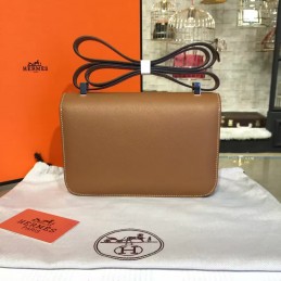 Replica Hermes Taupe Brown Constance 24 Palladium Hardware Bag