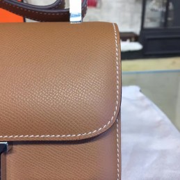 Replica Hermes Taupe Brown Constance 24 Palladium Hardware Bag