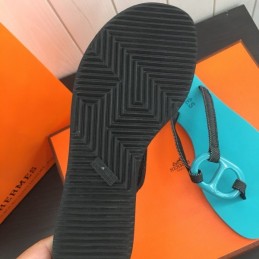 Replica Hermes Turquoise H Flip Flop Sandal