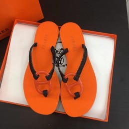 Replica Hermes Orange H Flip Flop Sandal