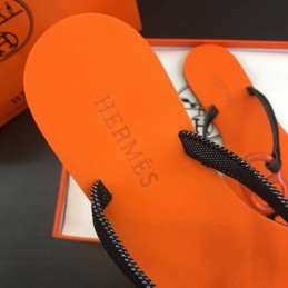 Replica Hermes Orange H Flip Flop Sandal