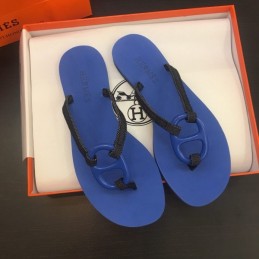 Replica Hermes Blue H Flip Flop Sandal