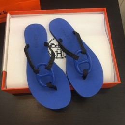Replica Hermes Blue H Flip Flop Sandal