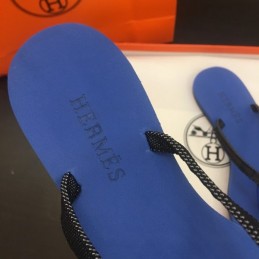 Replica Hermes Blue H Flip Flop Sandal