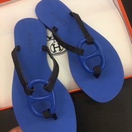 Replica Hermes Blue H Flip Flop Sandal