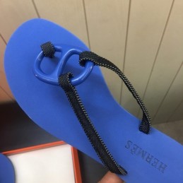Replica Hermes Blue H Flip Flop Sandal