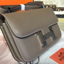 Replica Hermes Taupe Constance 24 Palladium Hardware Bag