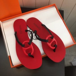 Replica Hermes Red H Flip Flop Sandal