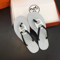 Replica Hermes White H Flip Flop Sandal