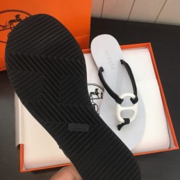 Replica Hermes White H Flip Flop Sandal