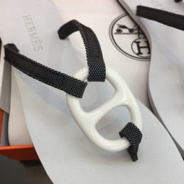 Replica Hermes White H Flip Flop Sandal