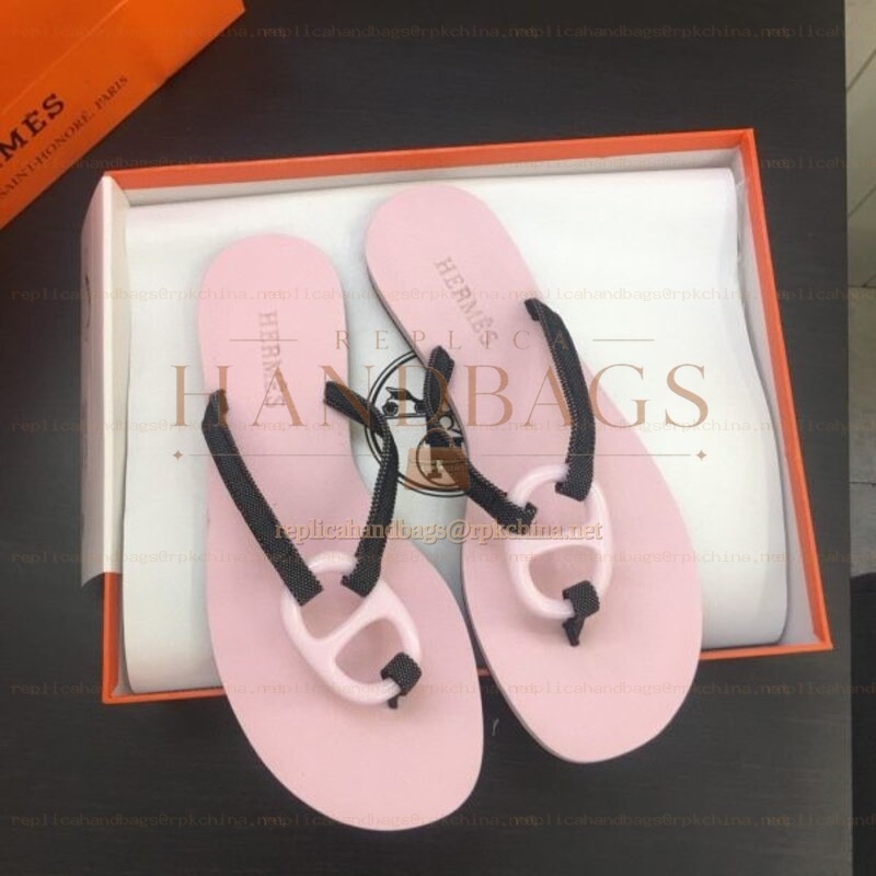 Replica Hermes Pink H Flip Flop Sandal