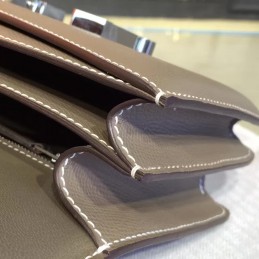 Replica Hermes Taupe Constance 24 Palladium Hardware Bag