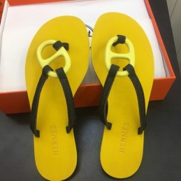 Replica Hermes Yellow H Flip Flop Sandal