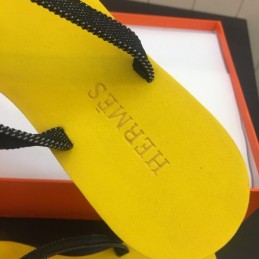 Replica Hermes Yellow H Flip Flop Sandal