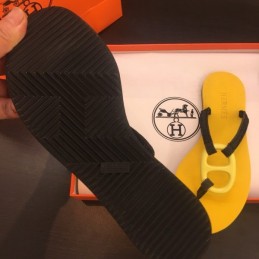 Replica Hermes Yellow H Flip Flop Sandal