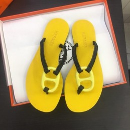Replica Hermes Yellow H Flip Flop Sandal