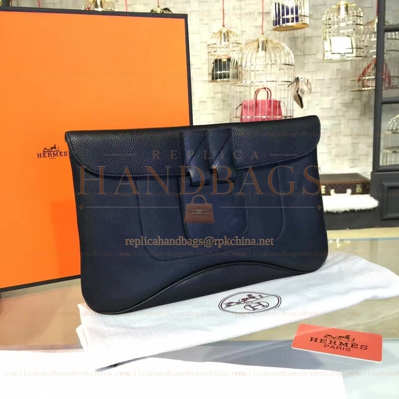 Replica Hermes Black Clutch Bag