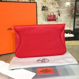 Replica Hermes Red Tan Clutch Bag