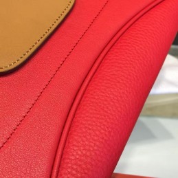 Replica Hermes Red Tan Clutch Bag