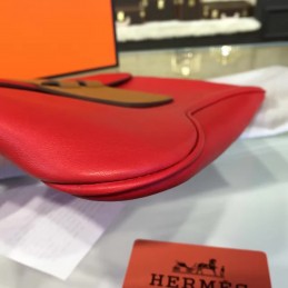 Replica Hermes Red Tan Clutch Bag
