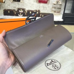 Replica Hermes Taupe Clutch Egee Bag